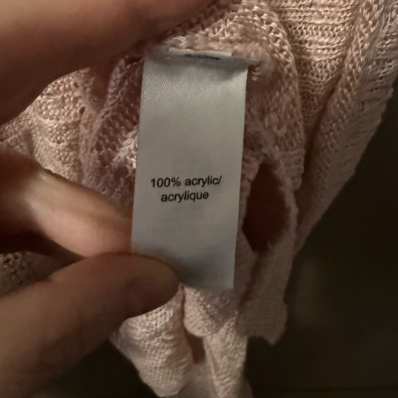 Maurices Dusty Pink Open Knit Short Sleeve Cardigan - Picture 5 of 7